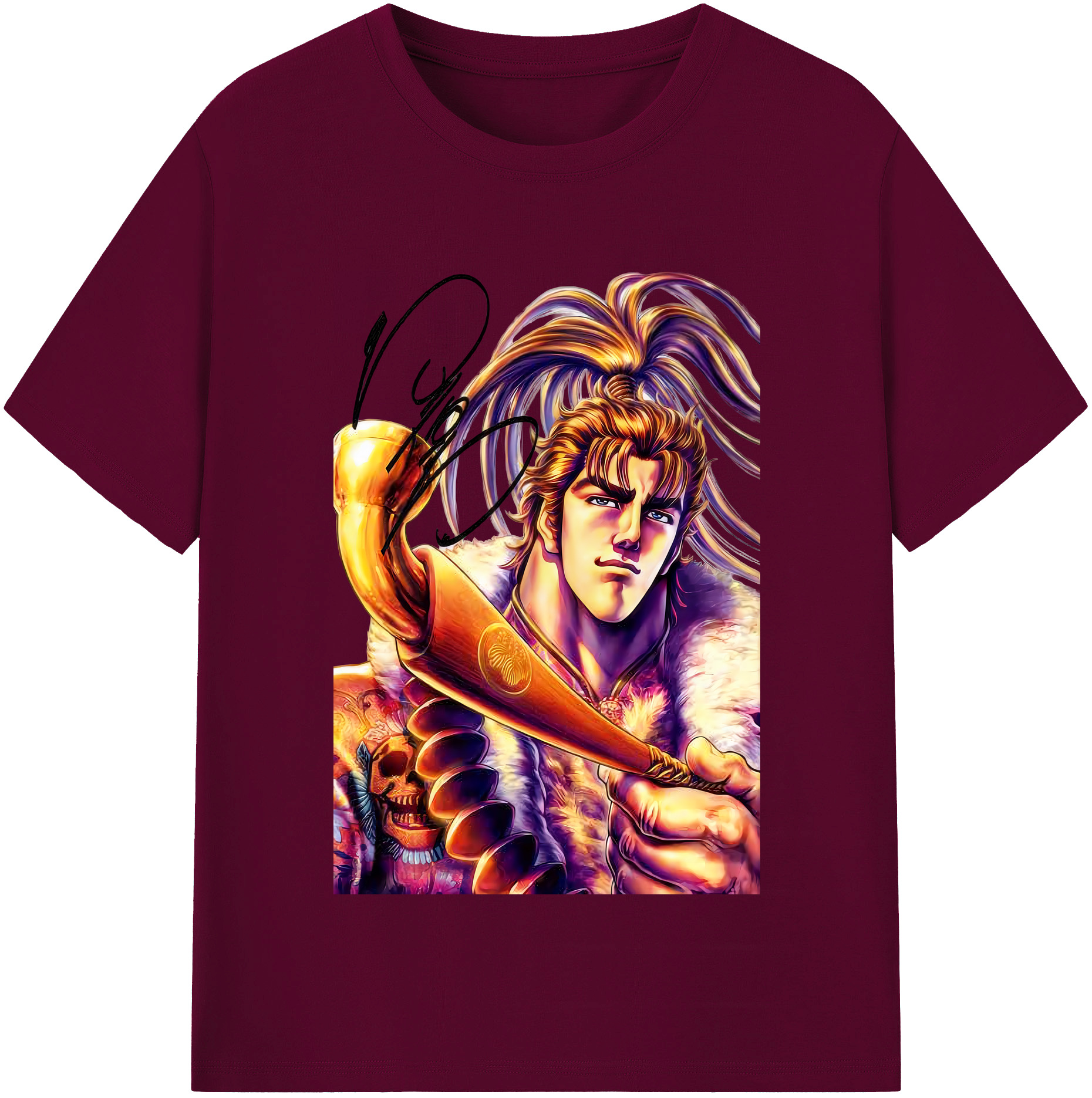 （画像用） 北斗の拳 Fist of the North Star レディースカジュアルプリントTシャツ（綿100％）